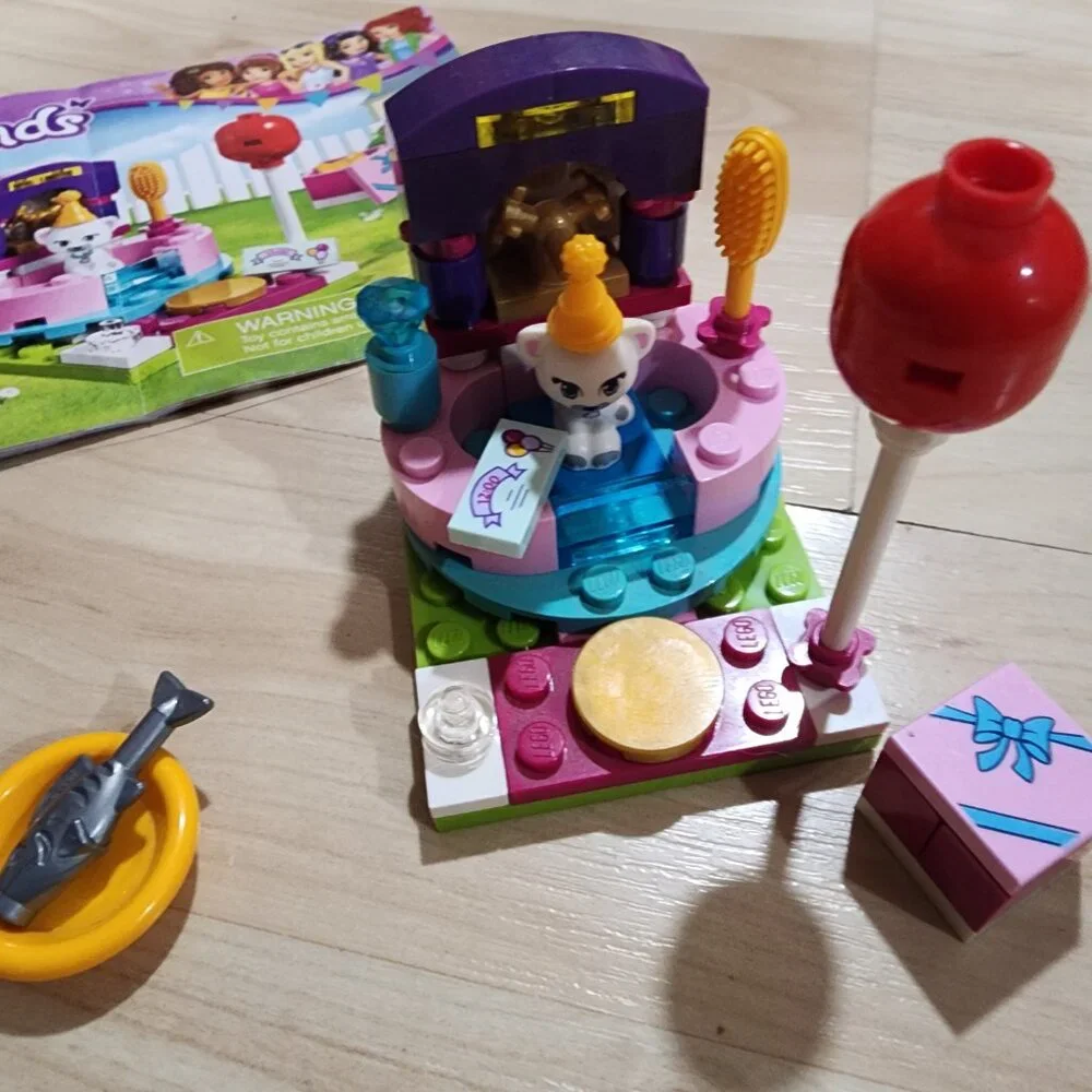 LEGO® Friends 41114 Party Styling Cat Birthday 100% Complete W/Instructions